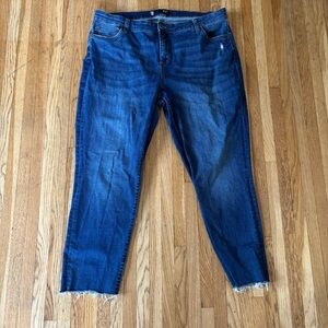 Kut from the Kloth Catherine Boyfriend Blue Ankle Cropped Jeans